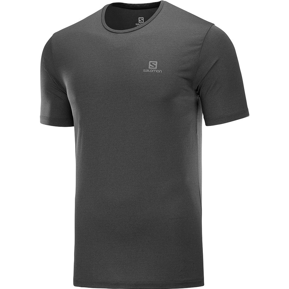 Salomon AGILE TRAINING M Camisetas Hombre - Negras - Colombia (04561-JGQD)